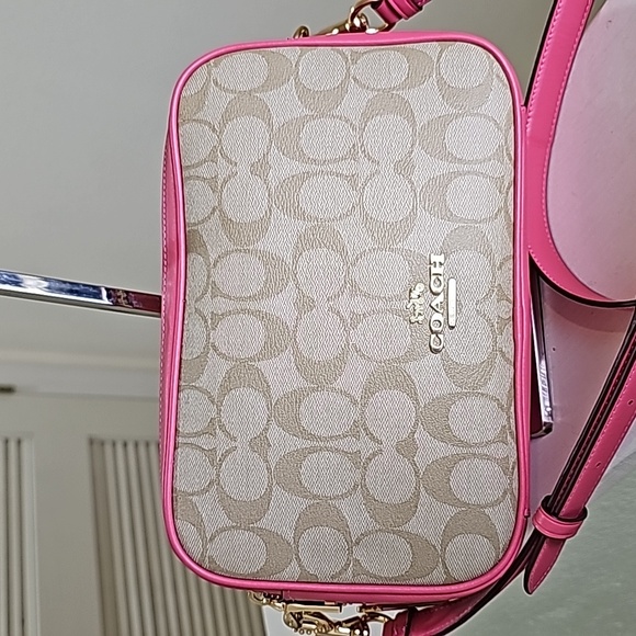 Coach Pink and Tan Crossbody Bag - Picture 5 of 16